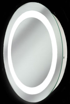 IP44 Backlit Mirror ,Circular with frosted ring