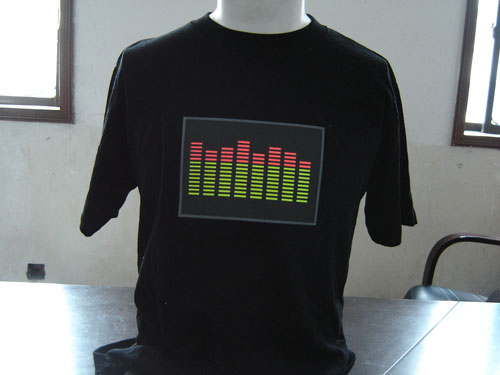 Sound active EL Flashing T-shirts