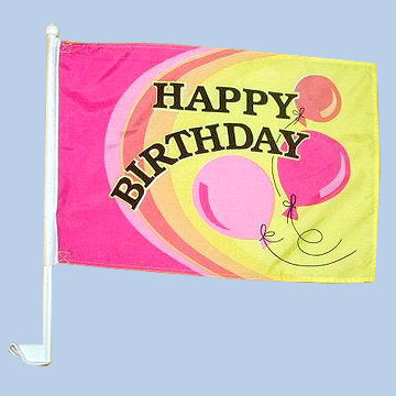 Car Flag w-Birthday Designs