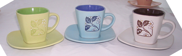 Printed Stoneware Cup&Saucer