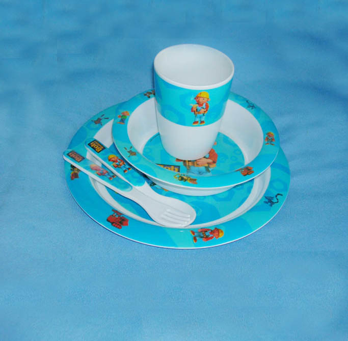 5pcs Kids Melamine Dinner Set