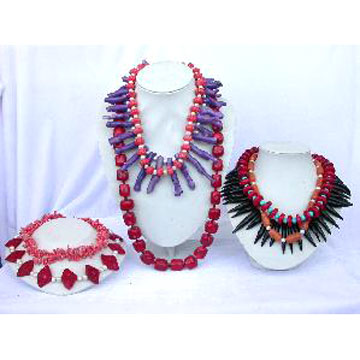 Coral Pearl Necklace Sets