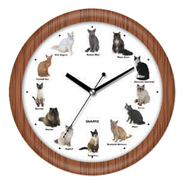 Cat Sound Wall Clocks