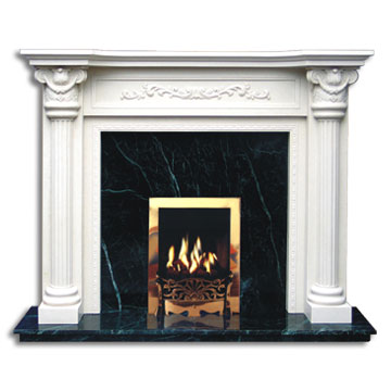 Imitation Stone Fireplace