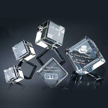 Crystal Cubes Inner with 3D Laser