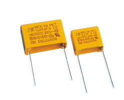 Metallized polyester film capacitor class (X2)