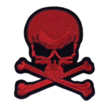 Embroidered Skull Design Patch