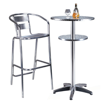 Aluminum Bar Chairs and Tables