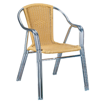 Aluminum and Cane Chairs
