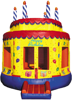 Inflatable birthday cake bouncers