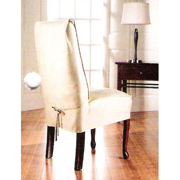 Suede Skirted Chair Covers