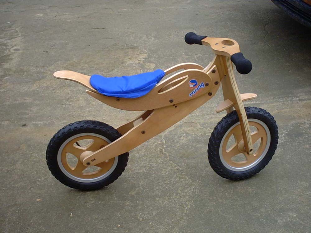 wooden training bike