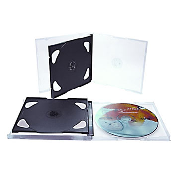 3PCS Black CD Cases