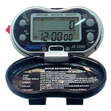 Pedometer with FM Radios