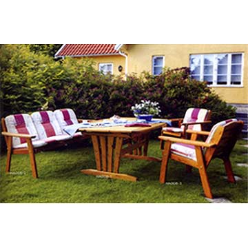 Wooden Rest Table and Chairs