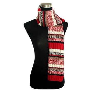 Knitted Striped Scarf