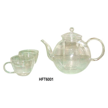 Glass Tea Pot & Tea Cups