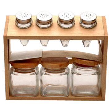 Glass Spice Bottle 7pcs