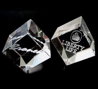 3d laser crystal cubes