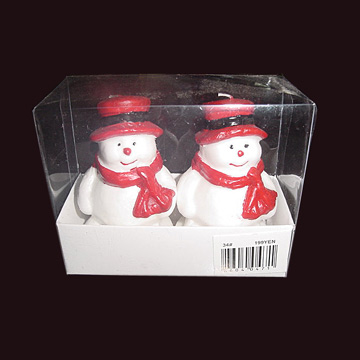 Snowman Candles