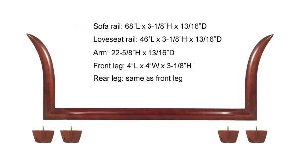 1205 wood sofa show wood