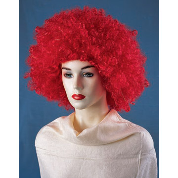 Light- Up Red Afro Wigs