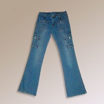 Ladies' Stretch Stripe Jeans