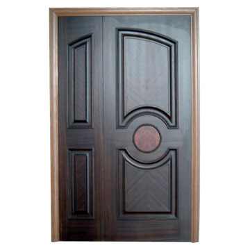 Black Wood Double Doors
