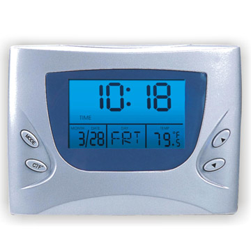 JW-1804 Desktop Calendar Clock With Thermo and Backlights