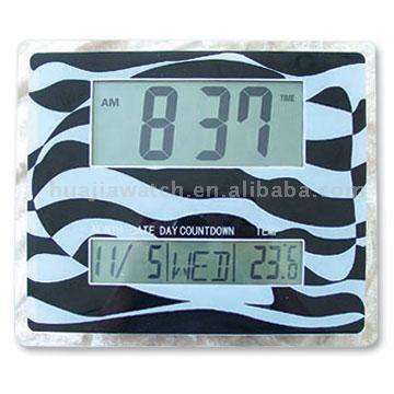 LCD Glass Clock