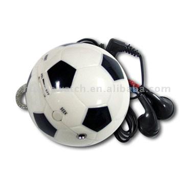 Football Shape Mini Radios