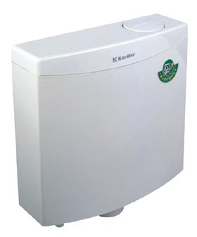 sanitary ware: toilet plastic cistern