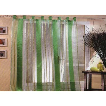 Organza Banded Satin Curtain