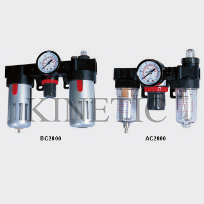 Three-point Combination AC BC Series FRL, Filter + Regulator + Lubricator combination (Airtac)