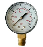 Plastic case & plastic lid pneumatic pressure gauge