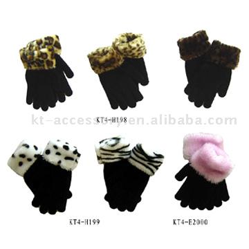 Ladies Magic Gloves with Fur Cuff