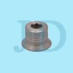 non standard stainless steel SUS316 flange screw adaptor with male thread and centre hole