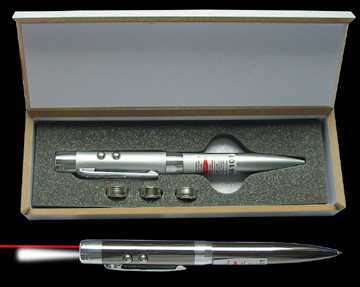 Laser pointer with ball point pen