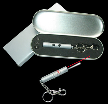 Laser pointer with keychain