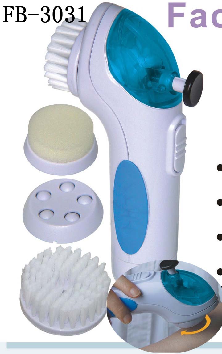 facial cleaner with dispenser