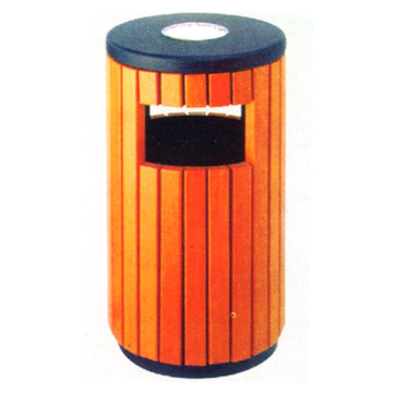 Steel and Timber Dustbin