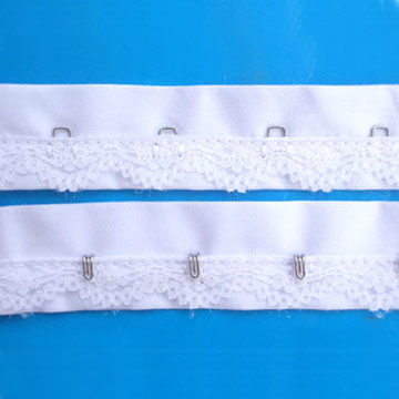 Cotton Hook and Eye Tape with Lace