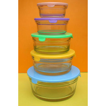 5pcs Glass Cooking Bowls Sets