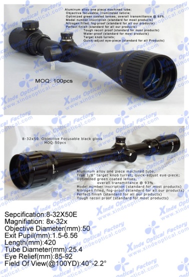 8-32X50AOE  Riflescope, RIFLESCOPES, SHOOTING SCOPE