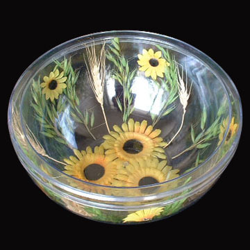 Plastic Dry Flower Salad Bowls