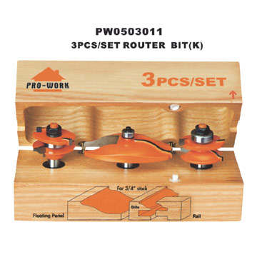 3pc Router Bits Set (K)