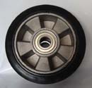 black elastic rubber wheel