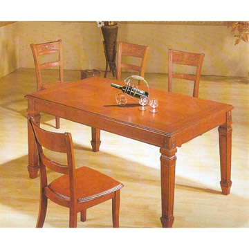 Solid Wood Dining Table & Chairs