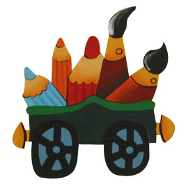 Wooden Decoration -Crayon Dolly