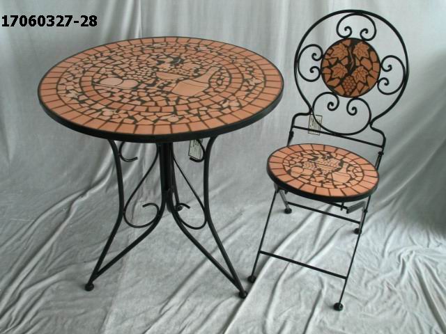 terra-cotta table & chair